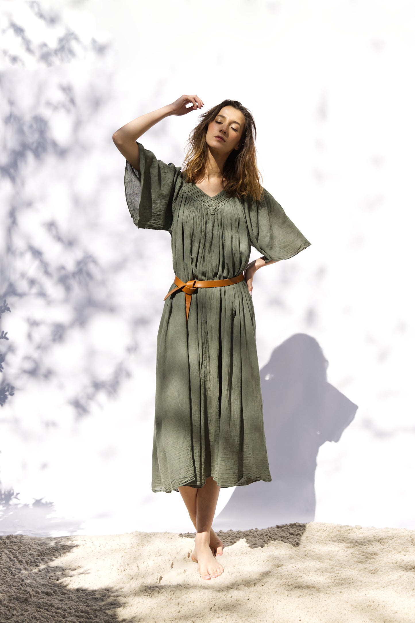 Khaki with sleeves
