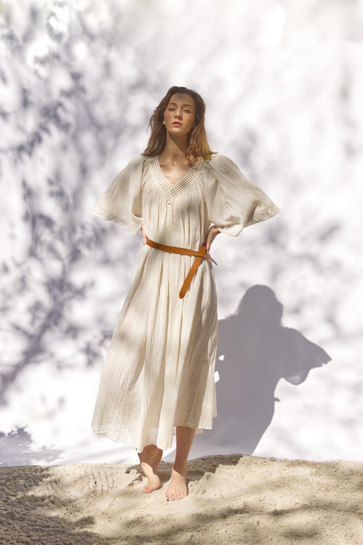 Nude with sleeves