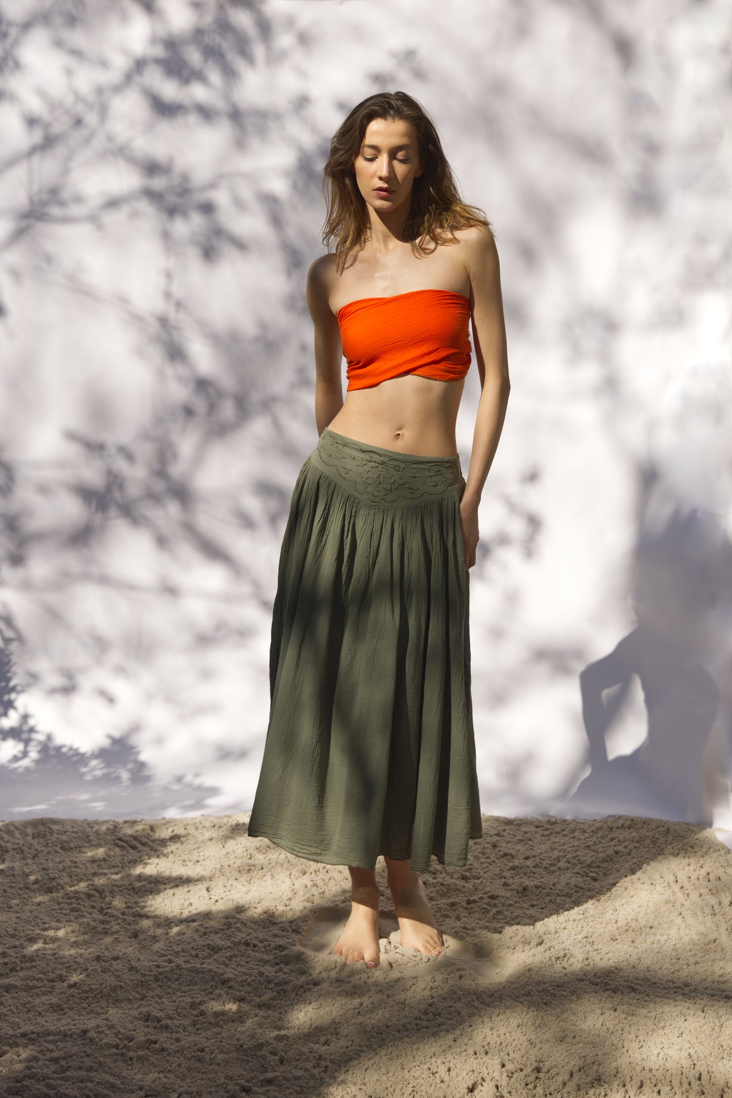Khaki skirt