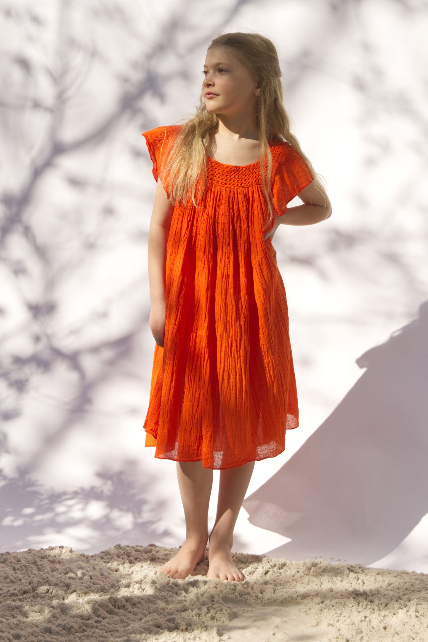 Mandarin Red Kids with sleeves